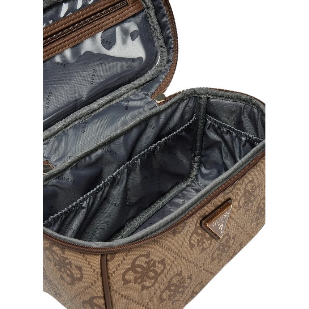 GUESS BERTA TOILETRY TRAIN CASE ΝΕΣΕΣΕΡ ΓΥΝΑΙΚΕΙΟ LATTE