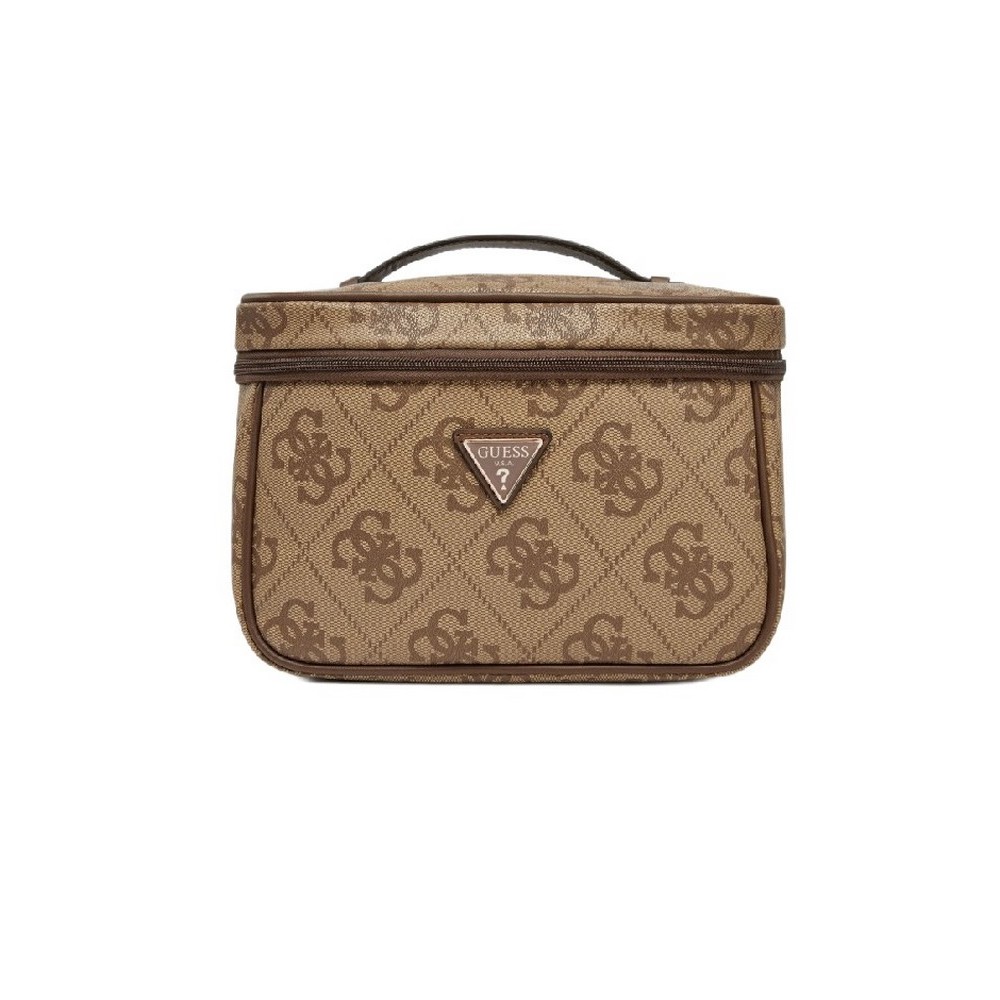 GUESS BERTA TOILETRY TRAIN CASE ΝΕΣΕΣΕΡ ΓΥΝΑΙΚΕΙΟ LATTE