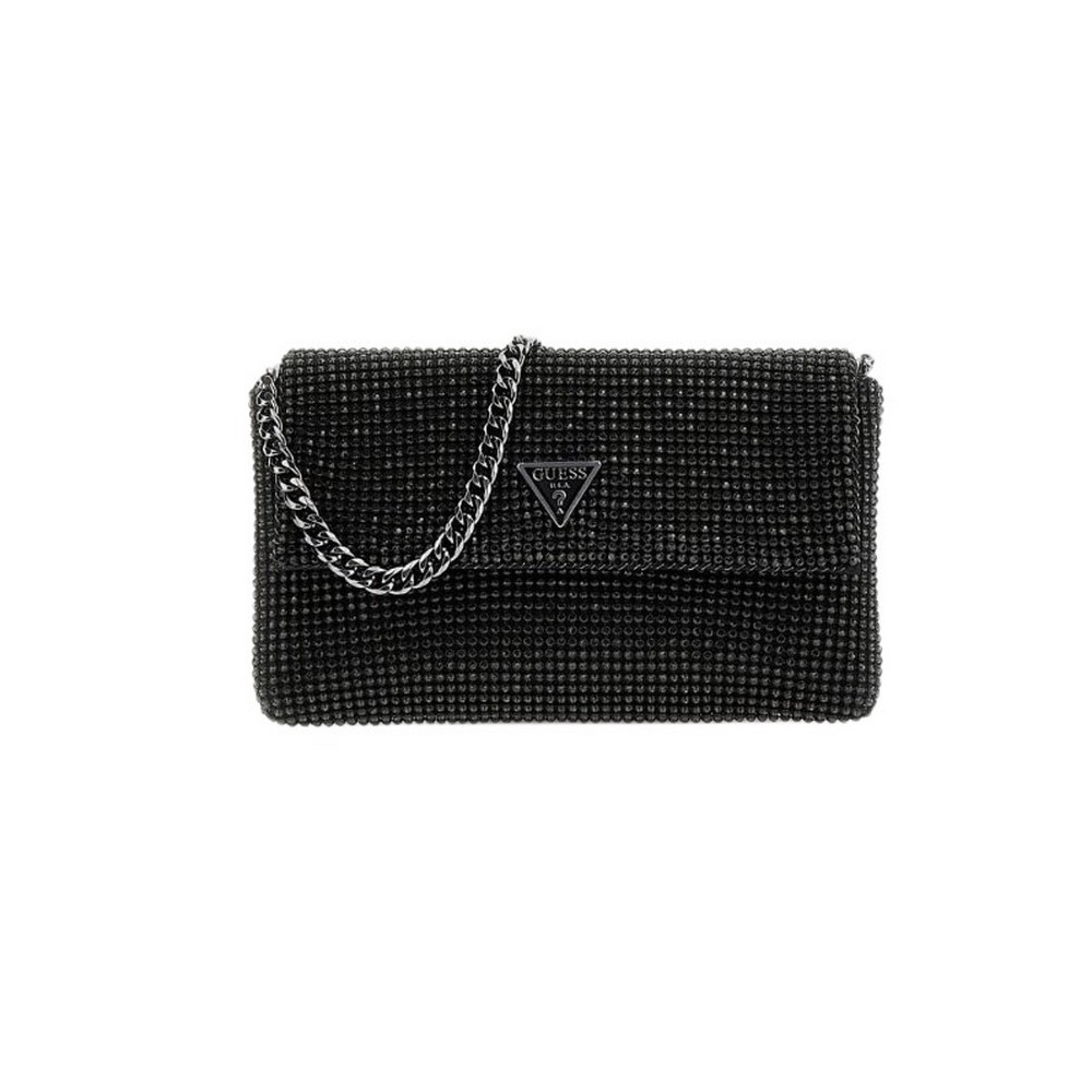 GUESS ZALINA FLAP CLUTCH ΤΣΑΝΤΑ ΓΥΝΑΙΚΕΙΑ BLACK