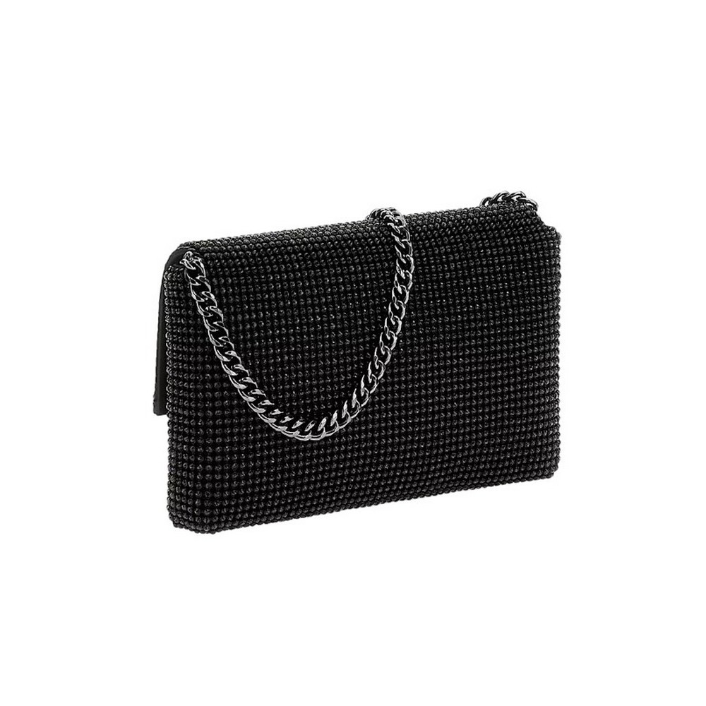 GUESS ZALINA FLAP CLUTCH ΤΣΑΝΤΑ ΓΥΝΑΙΚΕΙΑ BLACK