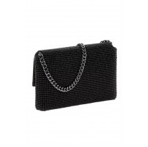 GUESS ZALINA FLAP CLUTCH ΤΣΑΝΤΑ ΓΥΝΑΙΚΕΙΑ BLACK
