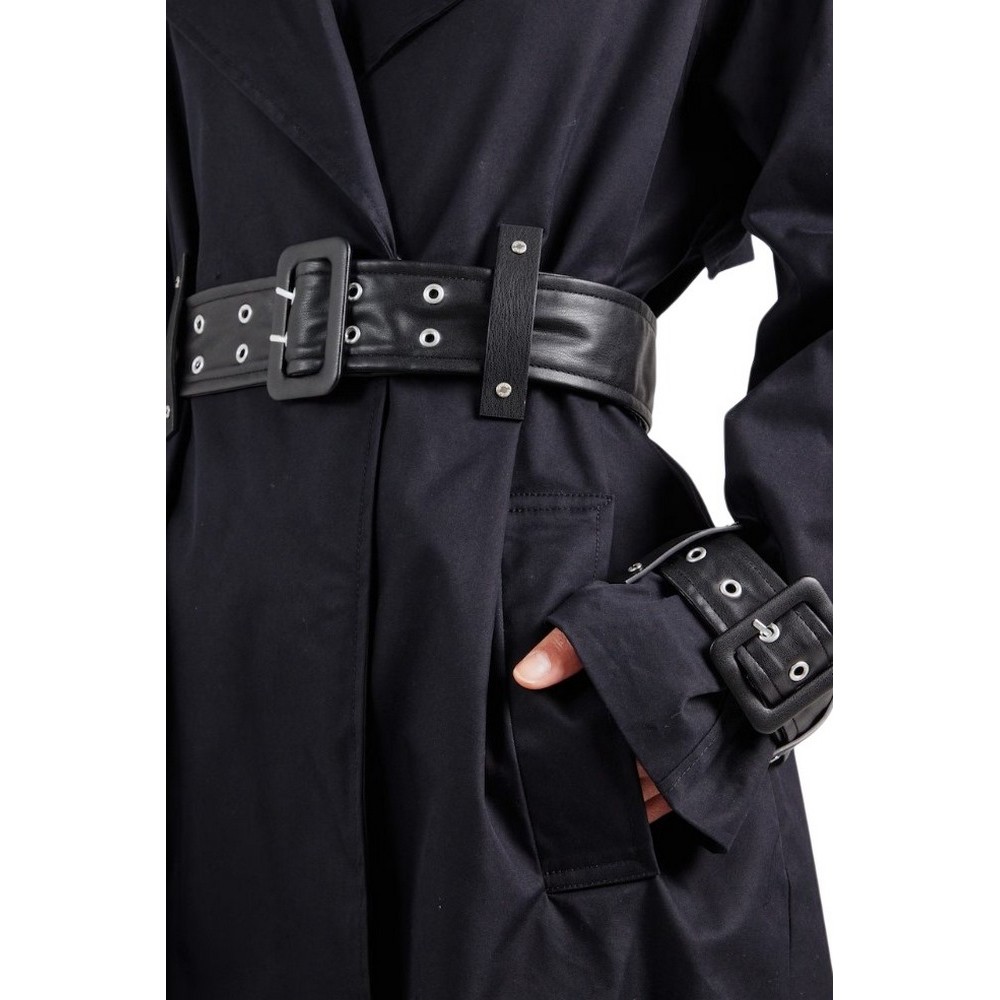 GUESS RAPHAELLE PU BELT TRENCH ΚΑΠΑΡΝΤΙΝΑ ΓΥΝΑΙΚΕΙΟ BLACK