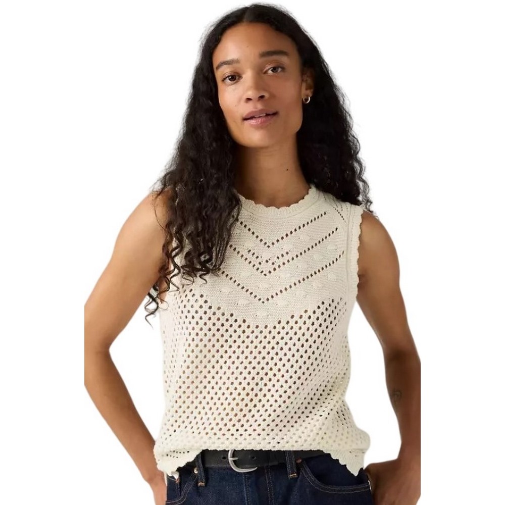 LEVIS® ADRIENNE CROCHET TANK ΤΟΠ ΓΥΝΑΙΚΕΙΟ ECRU