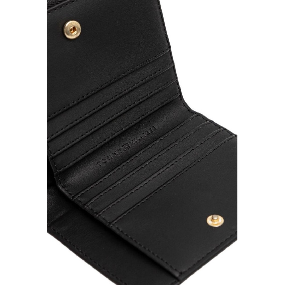 TOMMY HILFIGER ICON MED ZA FLAP ΠΟΡΤΟΦΟΛΙ ΓΥΝΑΙΚΕΙΟ BLACK