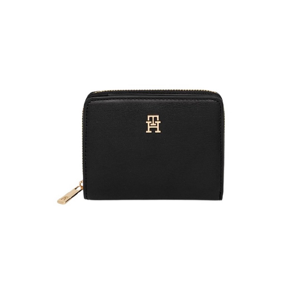 TOMMY HILFIGER ICON MED ZA FLAP ΠΟΡΤΟΦΟΛΙ ΓΥΝΑΙΚΕΙΟ BLACK