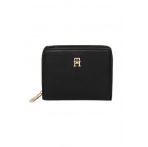 TOMMY HILFIGER ICON MED ZA FLAP ΠΟΡΤΟΦΟΛΙ ΓΥΝΑΙΚΕΙΟ BLACK