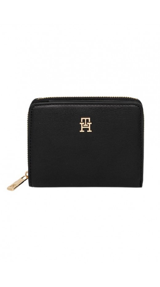 TOMMY HILFIGER ICON MED ZA FLAP ΠΟΡΤΟΦΟΛΙ ΓΥΝΑΙΚΕΙΟ BLACK