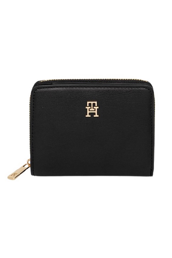 TOMMY HILFIGER ICON MED ZA FLAP ΠΟΡΤΟΦΟΛΙ ΓΥΝΑΙΚΕΙΟ BLACK