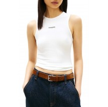TOMMY JEANS SLIM SCRIPT LABEL TANK ΤΟΠ ΓΥΝΑΙΚΕΙΟ ECRU