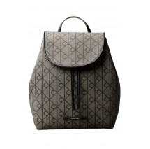 CALVIN KLEIN EMBLEM AOP JACQUARD BACKPACK ΤΣΑΝΤΑ ΓΥΝΑΙΚΕΙΑ BLACK/BROWN