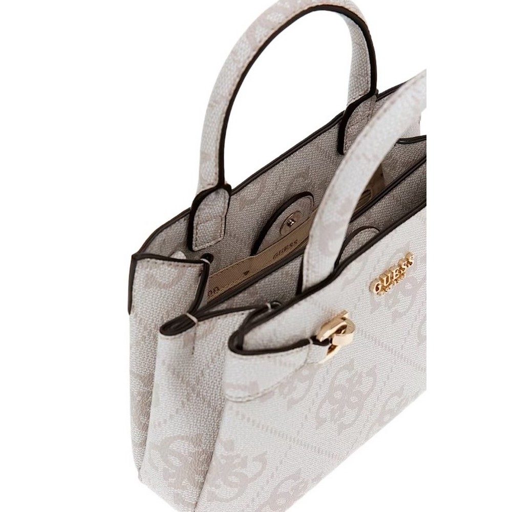 GUESS LORELEI MINI SATCHEL ΤΣΑΝΤΑ ΓΥΝΑΙΚΕΙΑ BONE