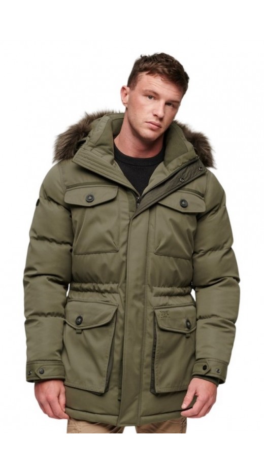 SUPERDRY D2 OVIN CHINOOK FAUX FUR PARKA ΜΠΟΥΦΑΝ ΑΝΔΡΙΚΟ KHAKI