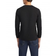 GUESS JEANS  LS CN SLIM AMERICAN TR TEE ΜΠΛΟΥΖΑ ΑΝΔΡΙΚΗ BLACK
