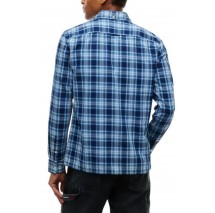 TOMMY JEANS REG DOBBY CHECK SHIRT EXT ΠΟΥΚΑΜΙΣΟ ΑΝΔΡΙΚΟ BLUE