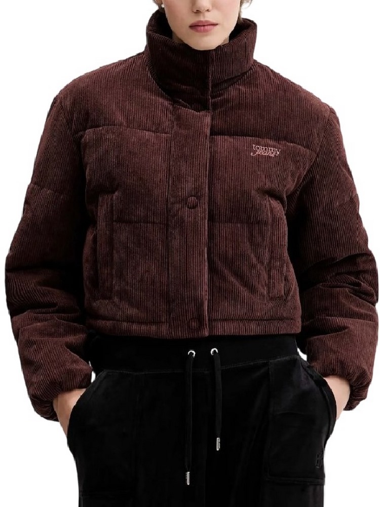 TOMMY JEANS CORD PUFFER JACKET EXT ΜΠΟΥΦΑΝ ΓΥΝΑΙΚΕΙΟ BROWN