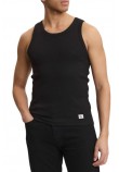 CALVIN KLEIN JEANS 2X2 RIB BADGE TANK TOP ΑΜΑΝΙΚΗ ΜΠΛΟΥΖΑ ΑΝΔΡΙΚΗ BLACK