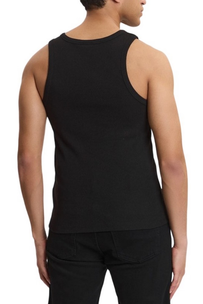 CALVIN KLEIN JEANS 2X2 RIB BADGE TANK TOP ΑΜΑΝΙΚΗ ΜΠΛΟΥΖΑ ΑΝΔΡΙΚΗ BLACK