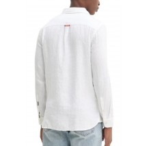 SUPERDRY D2 STUD VACATION LINEN SHIRT ΠΟΥΚΑΜΙΣΟ ΑΝΔΡΙΚΟ WHITE
