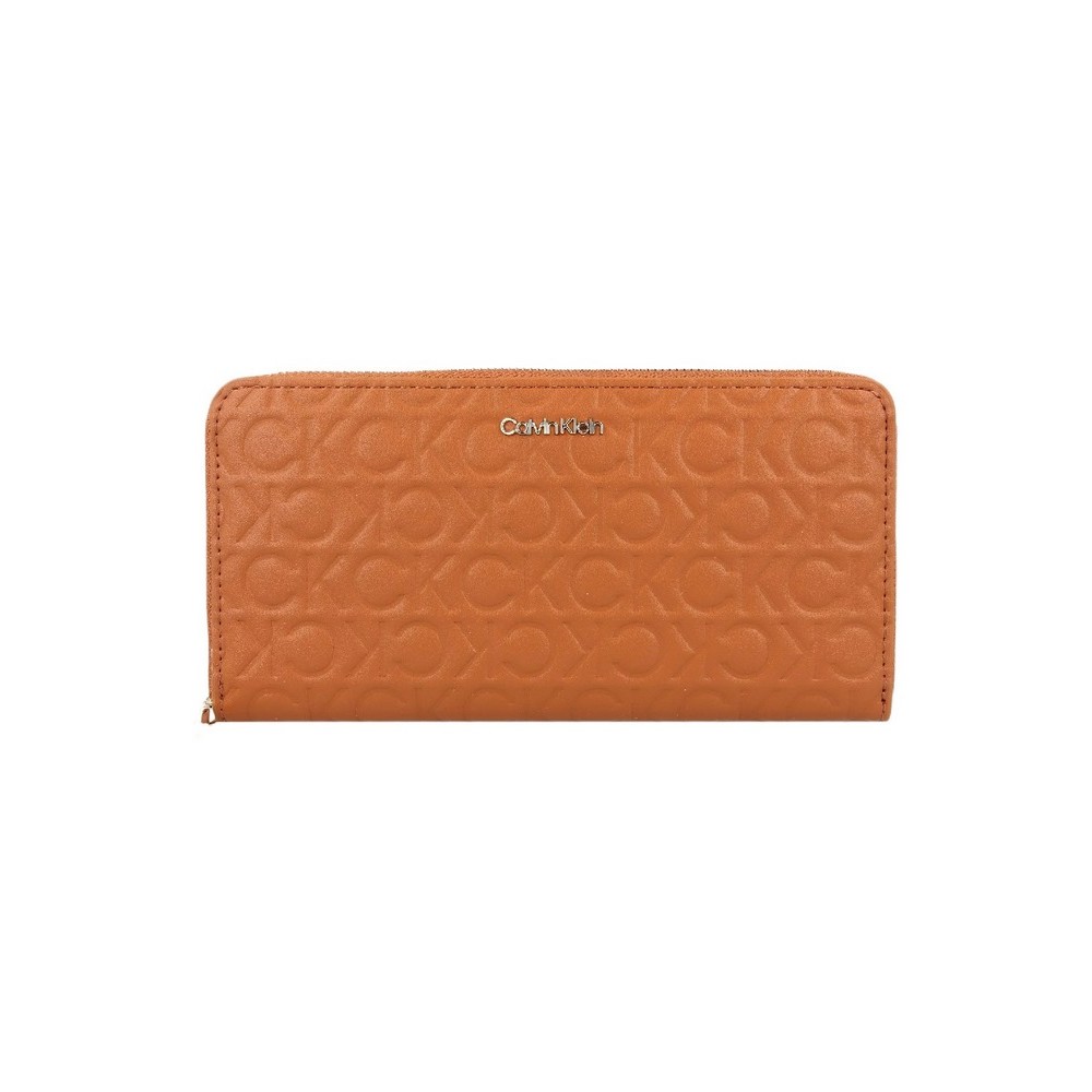 CALVIN KLEIN JEANS CK MUST Z/A WALLET LG EMBOSSED ΑΞΕΣΟΥΑΡ ΠΟΡΤΟΦΟΛΙ ΓΥΝΑΙΚΕΙΟ TAN