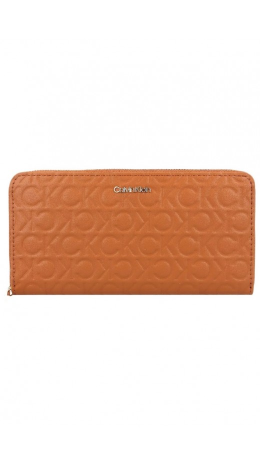 CALVIN KLEIN JEANS CK MUST Z/A WALLET LG EMBOSSED ΑΞΕΣΟΥΑΡ ΠΟΡΤΟΦΟΛΙ ΓΥΝΑΙΚΕΙΟ TAN