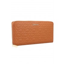 CALVIN KLEIN JEANS CK MUST Z/A WALLET LG EMBOSSED ΑΞΕΣΟΥΑΡ ΠΟΡΤΟΦΟΛΙ ΓΥΝΑΙΚΕΙΟ TAN