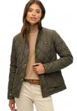 SUPERDRY D3 OVIN CORD TRIMMED LINER JACKET ΜΠΟΥΦΑΝ ΓΥΝΑΙΚΕΙΟ KHAKI