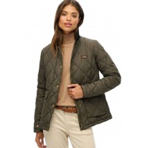 SUPERDRY D3 OVIN CORD TRIMMED LINER JACKET ΜΠΟΥΦΑΝ ΓΥΝΑΙΚΕΙΟ KHAKI