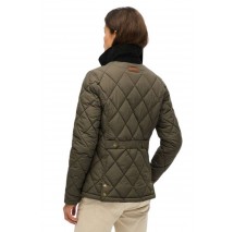 SUPERDRY D3 OVIN CORD TRIMMED LINER JACKET ΜΠΟΥΦΑΝ ΓΥΝΑΙΚΕΙΟ KHAKI