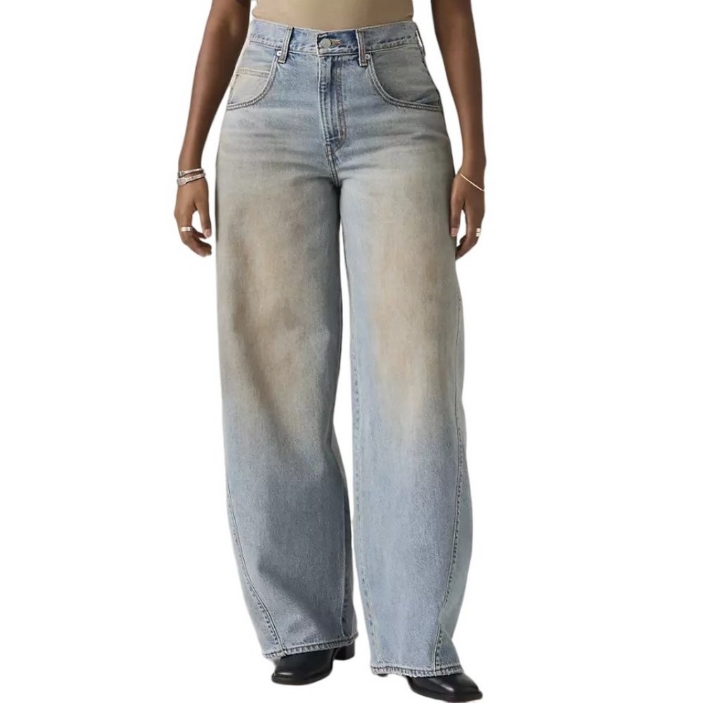 LEVIS SUPER BAGGY BARREL WORN IN ΤΖΙΝ ΠΑΝΤΕΛΟΝΙ ΓΥΝΑΙΚΕΙΟ MED INDIGO