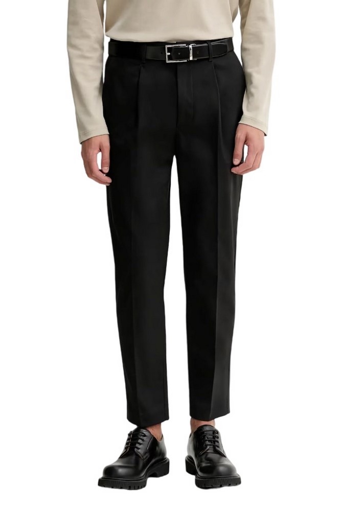 CALVIN KLEIN CLASSIC TPERED PLTD SATEEN CHINO ΠΑΝΤΕΛΟΝΙ ΑΝΔΡΙΚΟ BLACK