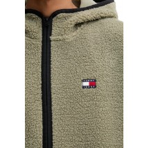 TOMMY JEANS REG BADGE TEDDY ZIP ΜΠΟΥΦΑΝ ΑΝΔΡΙΚΟ KHAKI