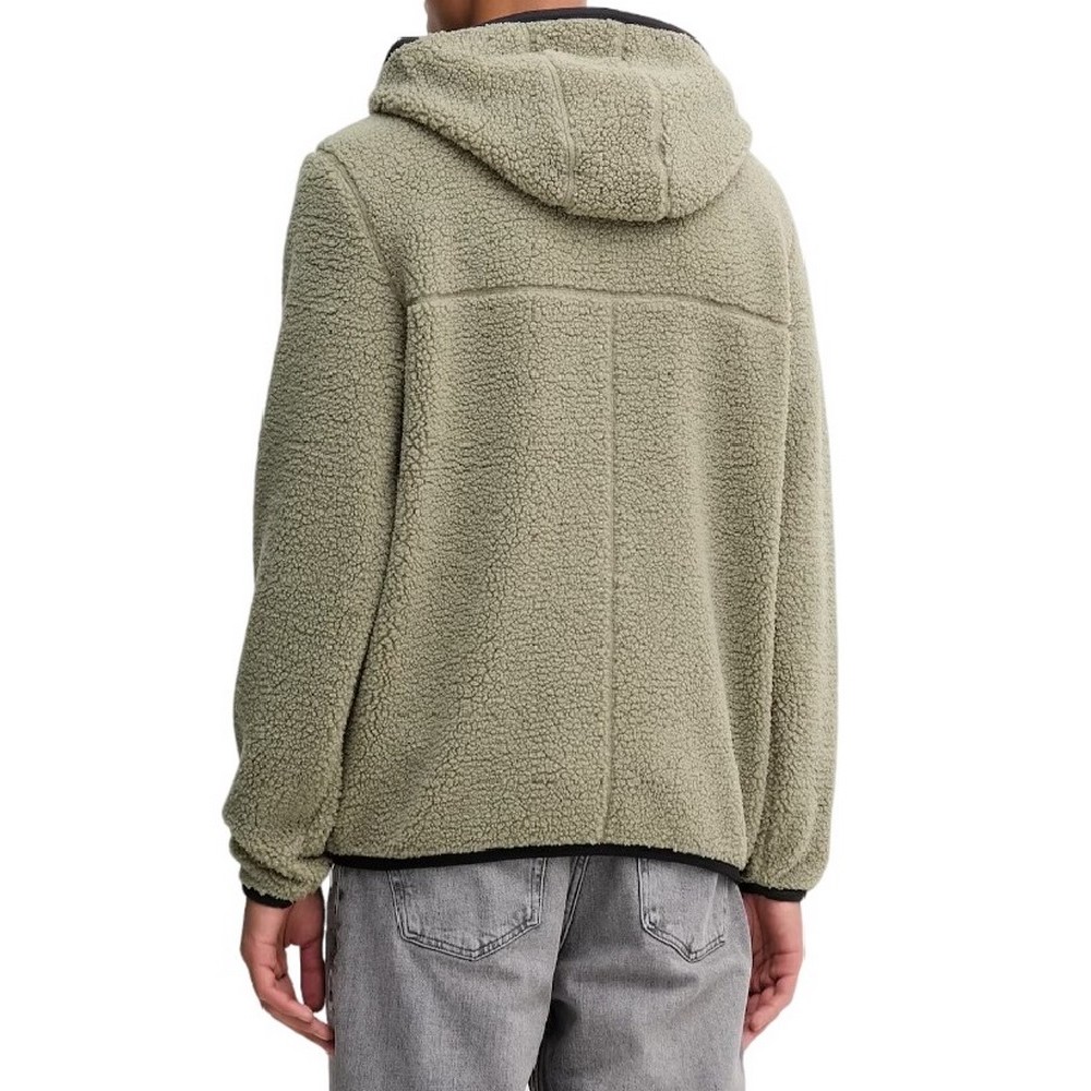 TOMMY JEANS REG BADGE TEDDY ZIP ΜΠΟΥΦΑΝ ΑΝΔΡΙΚΟ KHAKI