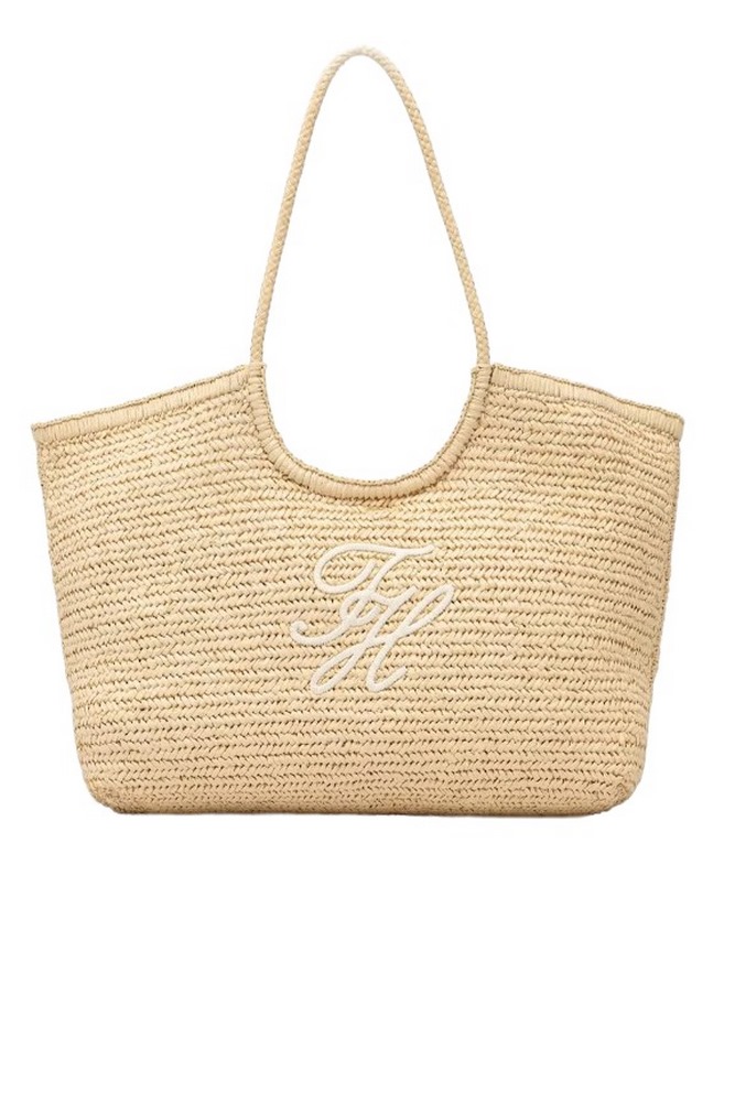 TOMMY HILFIGER ELEVATED SUMMER TOTE RAFFIA ΤΣΑΝΤΑ ΓΥΝΑΙΚΕΙΑ NATURAL