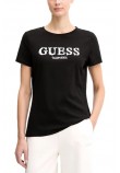 GUESS GIUDITTA CN T-SHIRT ΜΠΛΟΥΖΑ ΓΥΝΑΙΚΕΙΑ BLACK
