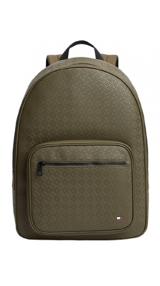 TOMMY HILFIGER EMBOSSED FLAG BACKPACK ΤΣΑΝΤΑ ΑΝΔΡΙΚΗ OLIVE