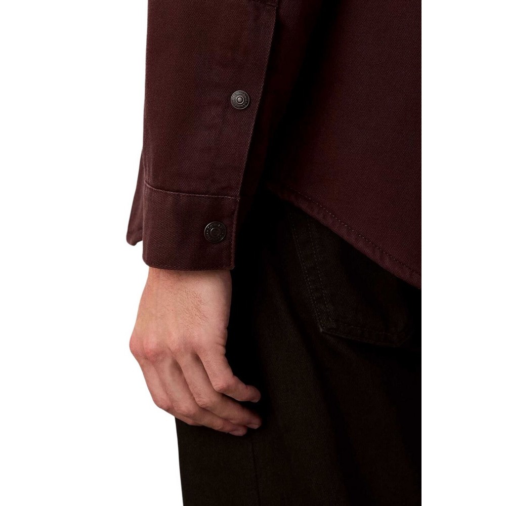 CALVIN  KLEIN JEANS 90S PADDED JAVA OVERSHIRT ΜΠΟΥΦΑΝ ΑΝΔΡΙΚΟ BROWN