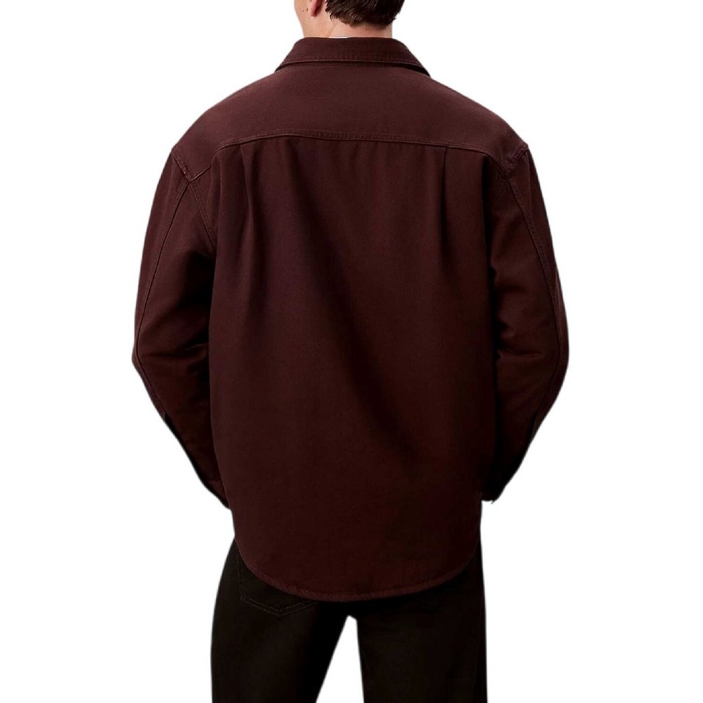 CALVIN  KLEIN JEANS 90S PADDED JAVA OVERSHIRT ΜΠΟΥΦΑΝ ΑΝΔΡΙΚΟ BROWN