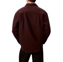 CALVIN  KLEIN JEANS 90S PADDED JAVA OVERSHIRT ΜΠΟΥΦΑΝ ΑΝΔΡΙΚΟ BROWN