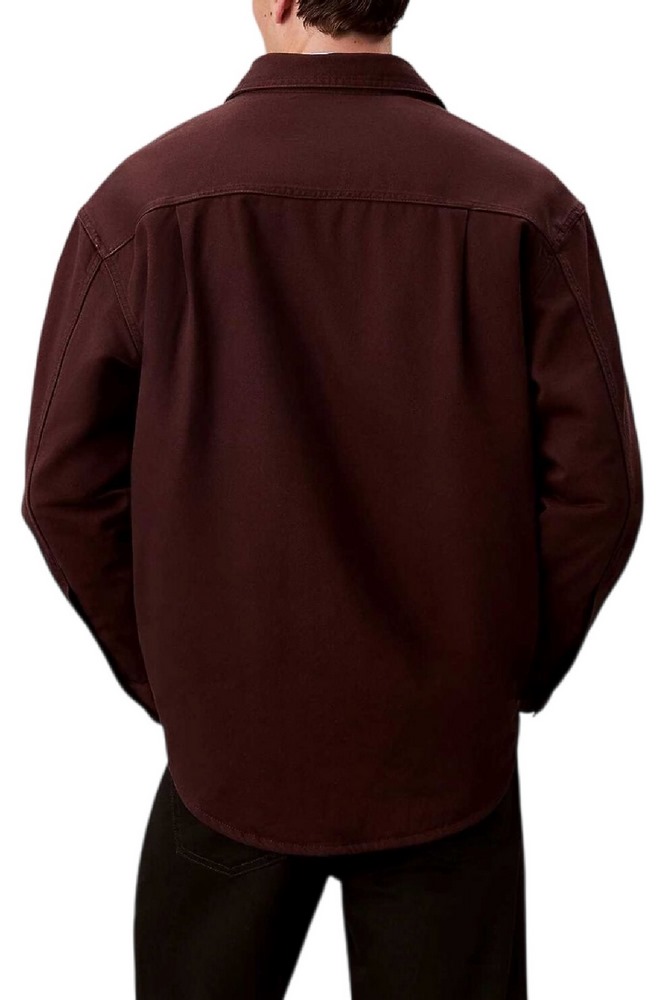 CALVIN  KLEIN JEANS 90S PADDED JAVA OVERSHIRT ΜΠΟΥΦΑΝ ΑΝΔΡΙΚΟ BROWN