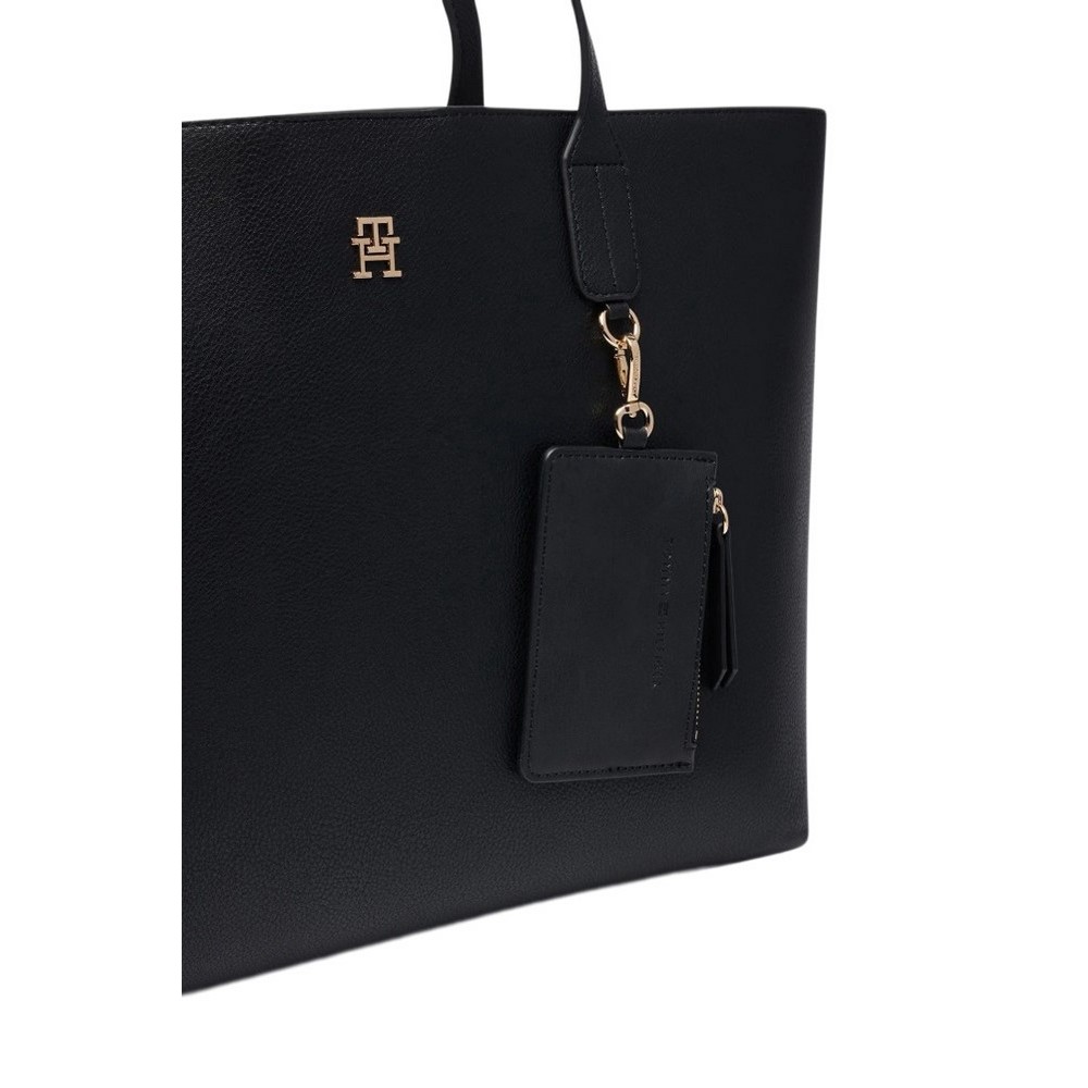 TOMMY HILFIGER ICON TOTE ΤΣΑΝΤΑ ΓΥΝΑΙΚΕΙΑ BLACK