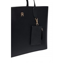 TOMMY HILFIGER ICON TOTE ΤΣΑΝΤΑ ΓΥΝΑΙΚΕΙΑ BLACK
