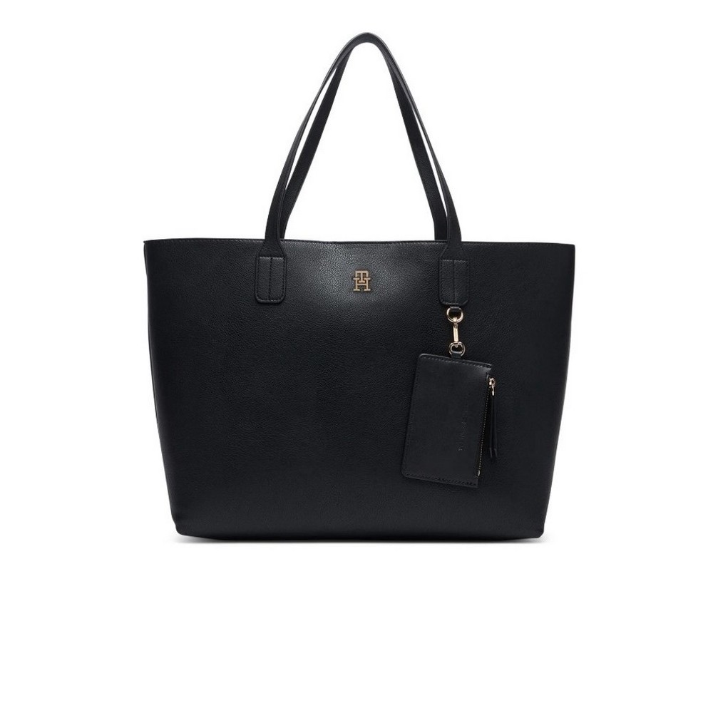 TOMMY HILFIGER ICON TOTE ΤΣΑΝΤΑ ΓΥΝΑΙΚΕΙΑ BLACK
