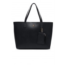 TOMMY HILFIGER ICON TOTE ΤΣΑΝΤΑ ΓΥΝΑΙΚΕΙΑ BLACK