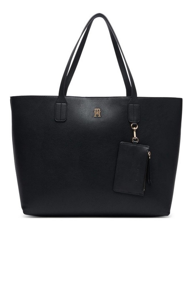 TOMMY HILFIGER ICON TOTE ΤΣΑΝΤΑ ΓΥΝΑΙΚΕΙΑ BLACK