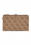 GUESS LAUREL II SLG DBL ZIP ORGNZR ΠΟΡΤΟΦΟΛΙ ΓΥΝΑΙΚΕΙΟ LATTE