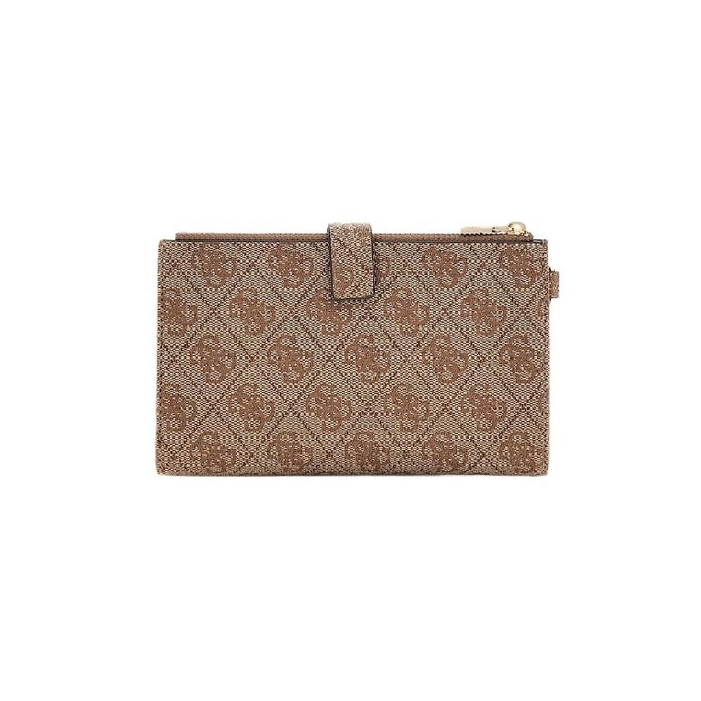 GUESS LAUREL II SLG DBL ZIP ORGNZR ΠΟΡΤΟΦΟΛΙ ΓΥΝΑΙΚΕΙΟ LATTE