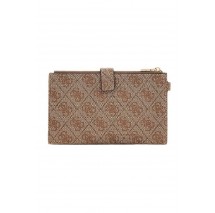 GUESS LAUREL II SLG DBL ZIP ORGNZR ΠΟΡΤΟΦΟΛΙ ΓΥΝΑΙΚΕΙΟ LATTE