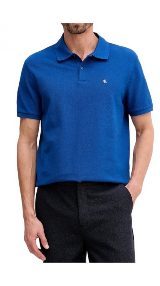 CALVIN KLEIN JEANS CASUAL PIQUE CLASSIC POLO T-SHIRT ΜΠΛΟΥΖΑ ΑΝΔΡΙΚΗ BLUE