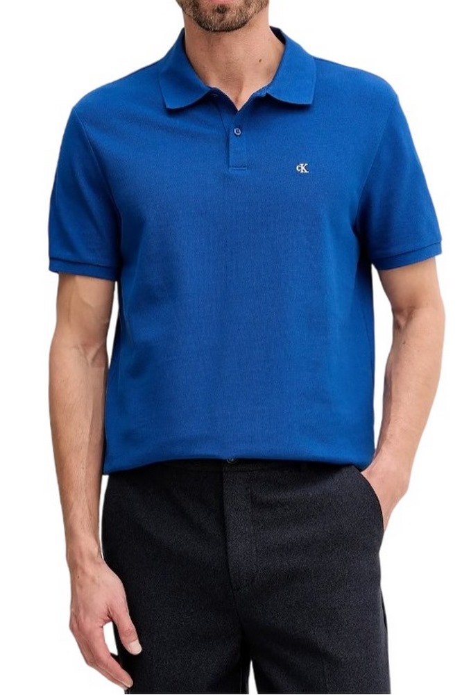 CALVIN KLEIN JEANS CASUAL PIQUE CLASSIC POLO T-SHIRT ΜΠΛΟΥΖΑ ΑΝΔΡΙΚΗ BLUE