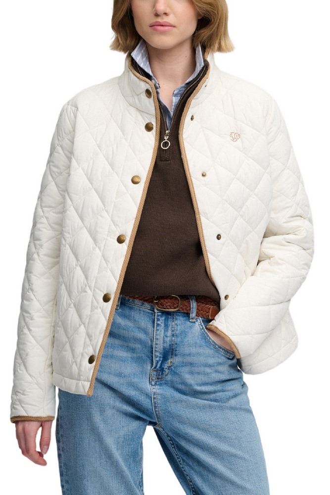 SUPERDRY ESTATE COUNTRY LINER JACKET ΜΠΟΥΦΑΝ ΓΥΝΑΙΚΕΙΟ OFF WHITE